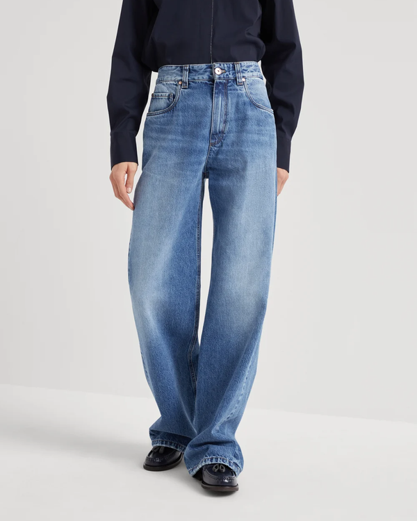 Brunello Cucinelli Loose Jeans with Monili Tab