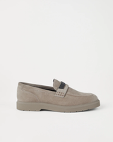 Brunello Cucinelli Penny Loafers ~ Light Grey