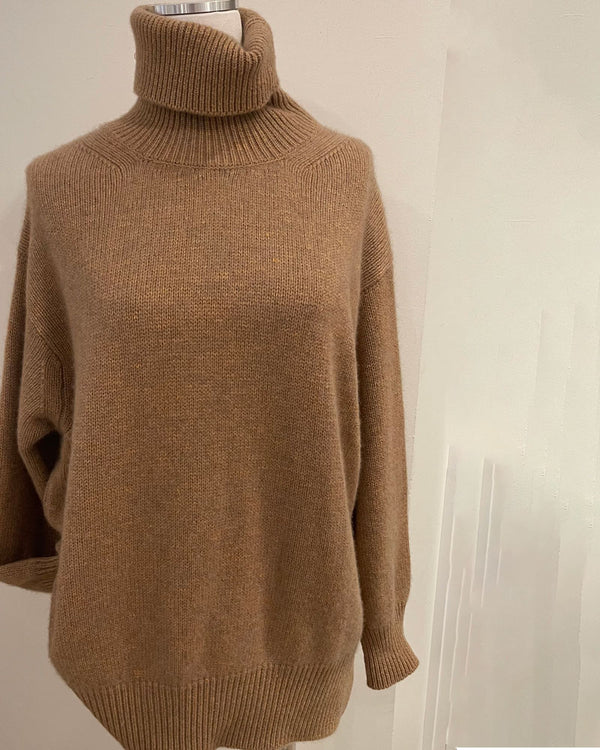 Begg x Co Eri Roll Collar Sweater ~ Natural Copper Shine