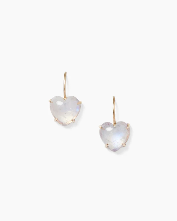 Chan Luu 14k Heart Earrings ~ Moonstone