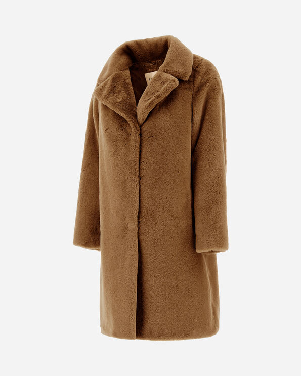 Herno Faux Fur Coat ~ Camel