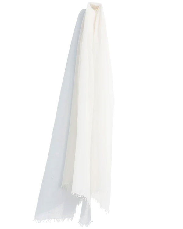 Cashmere Whisper Featherweight Scarf ~ Ivory
