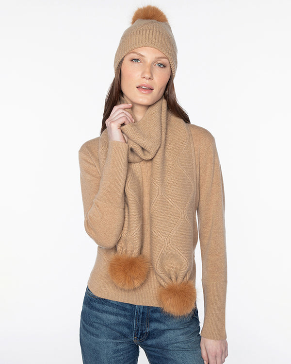 Luxe Cable Scarf ~ Camel