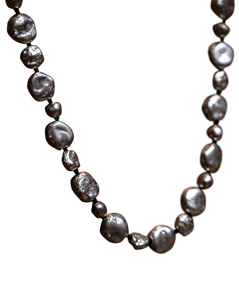 Susan Cummings Large Lentil Necklace ~ Sterling Silver