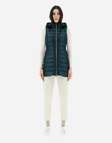 Herno Long Down Vest with Detachable Hood ~ Green