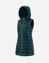 Herno Long Down Vest with Detachable Hood ~ Green