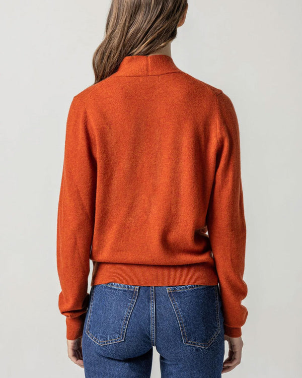 Long Sleeve Wrap Front Sweater~ Spice