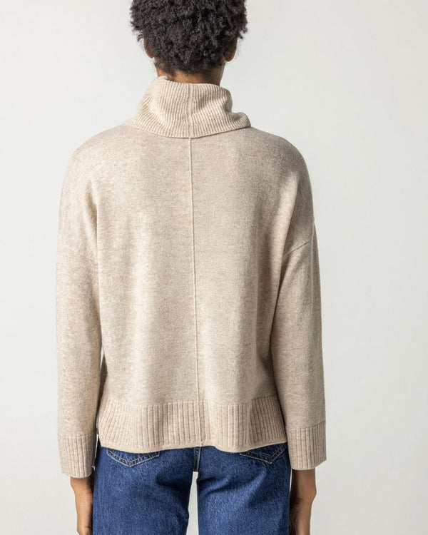 Side Slit Turtleneck Sweater ~ Husk