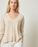 3/4 Sleeve Drop Shoulder Sweater ~ Husk