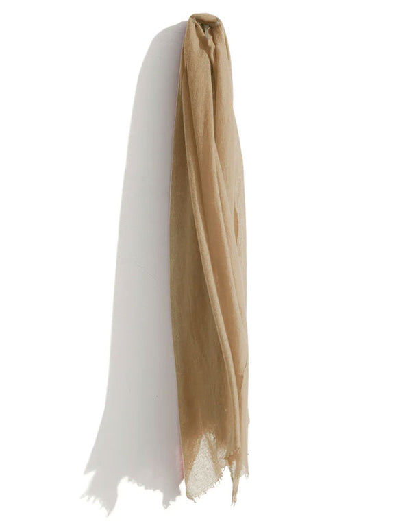 CASHMERE WHISPER FEATHERWEIGHT SCARF ~Tan