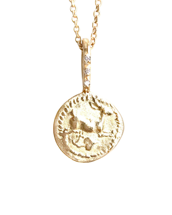 Robin Haley "The Hare - Faith" Artifact Necklace in 14k Gold