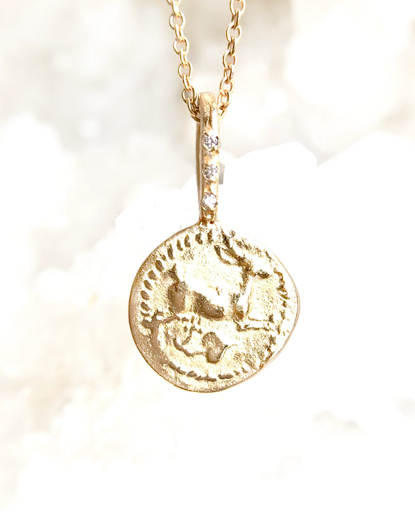 Robin Haley "The Hare - Faith" Artifact Necklace in 14k Gold