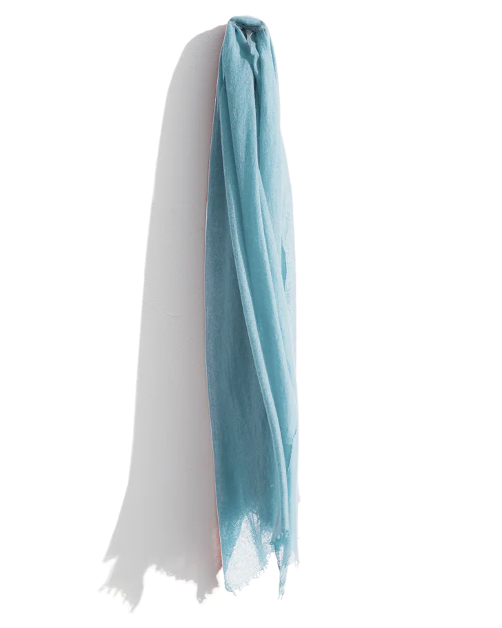Cashmere Whisper Featherweight Scarf ~ Mid Blue