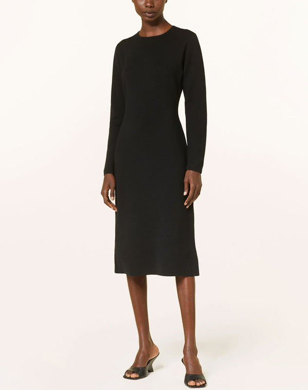 Fabiana Filippi Long Merino Wool Dress ~ Black