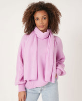 100% Organic cashmere fine knit scarf ~ candy