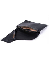 The Camille Clutch in Black Nappa Leather