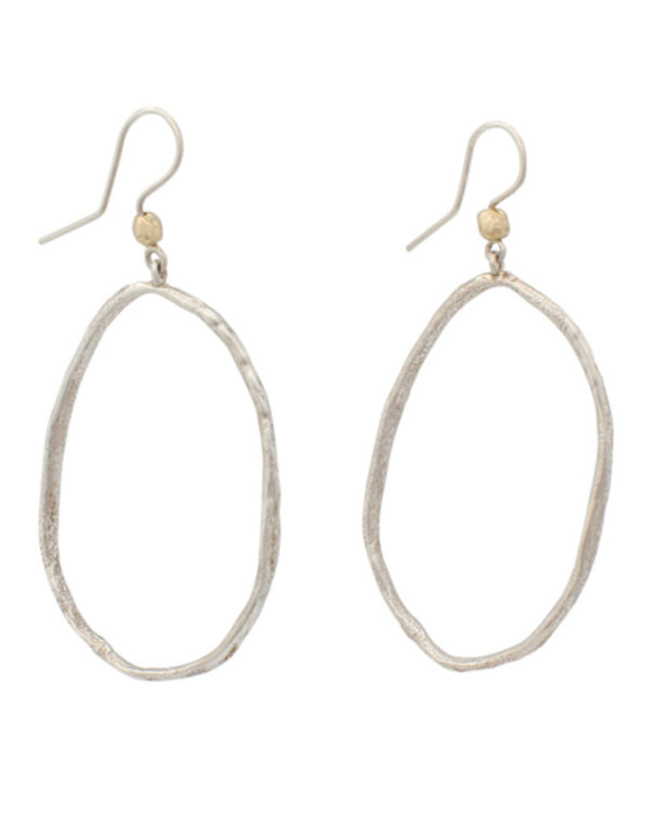 Susan Cummings Hoop & French Wire Earrings~sterling silver and 18kt gold