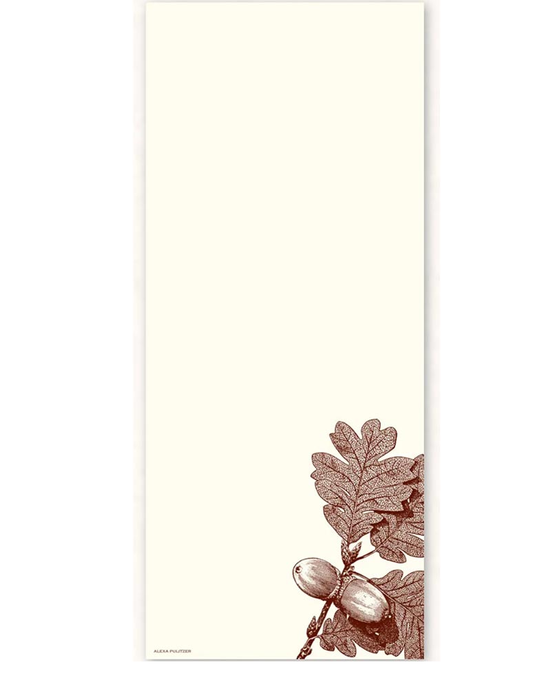 Acorn Leaf Long Notepad