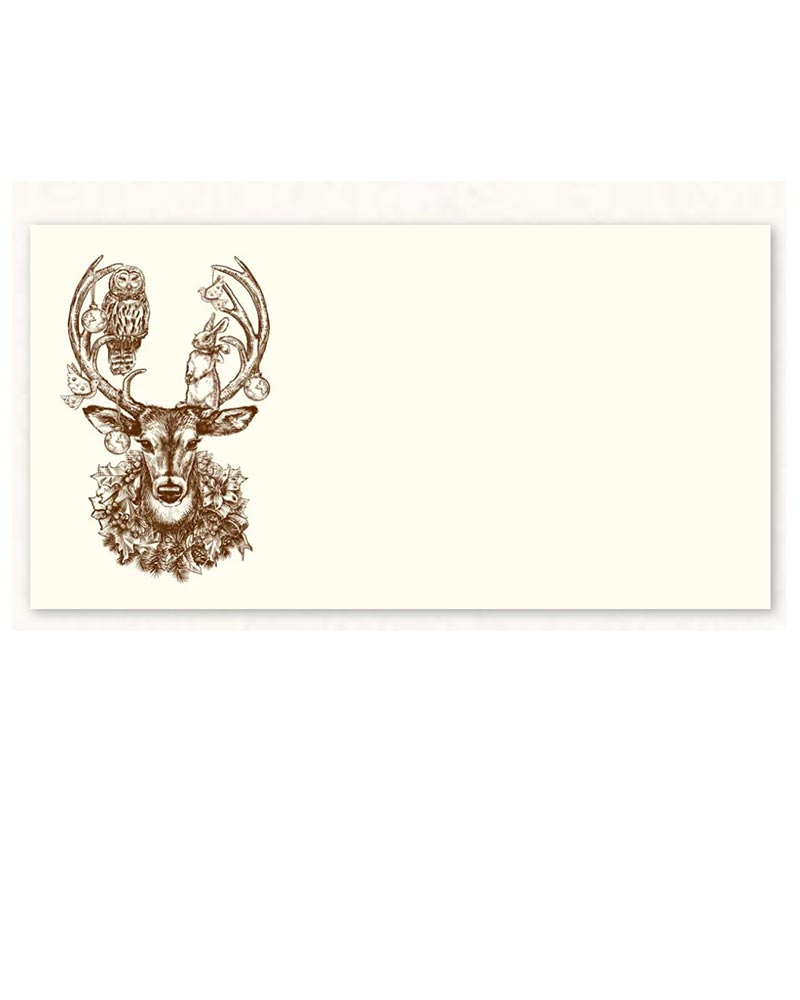 Christmas Deer Monarch Note Cards