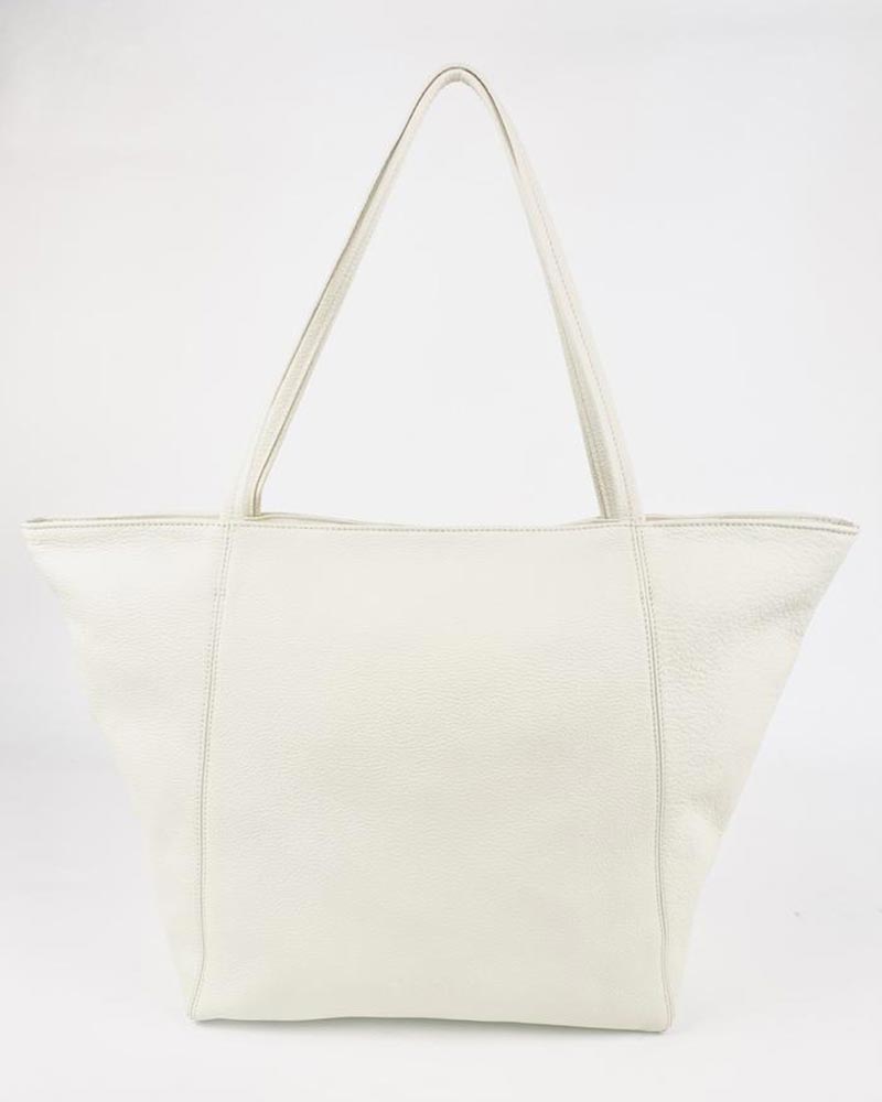 Vienna Tote ~ Milk Pebble Grain